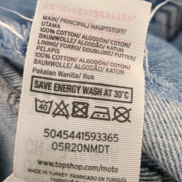 10 - Topshop | Moto Jean Mini Skirt - Picture 6 of 7